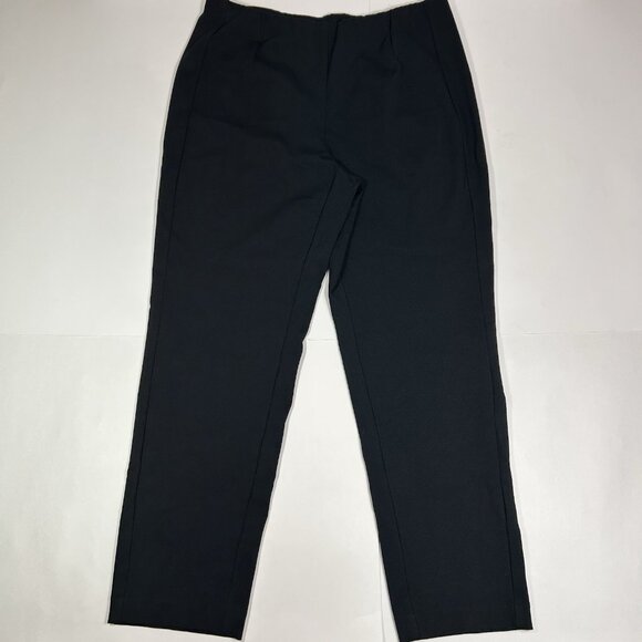 J. Jill Pants Women Black Ponte Slim Leg Pull On Pants Mid-Rise Stretch Petite M - Picture 1 of 8